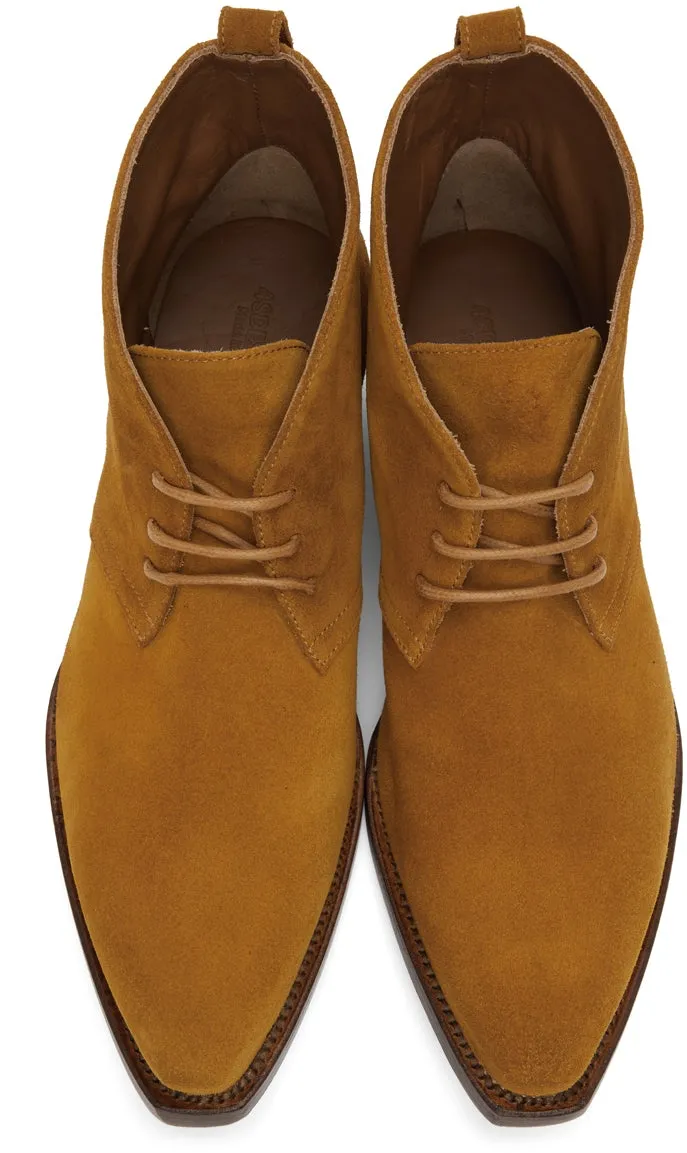 4SDESIGNS Tan Suede Western Boots