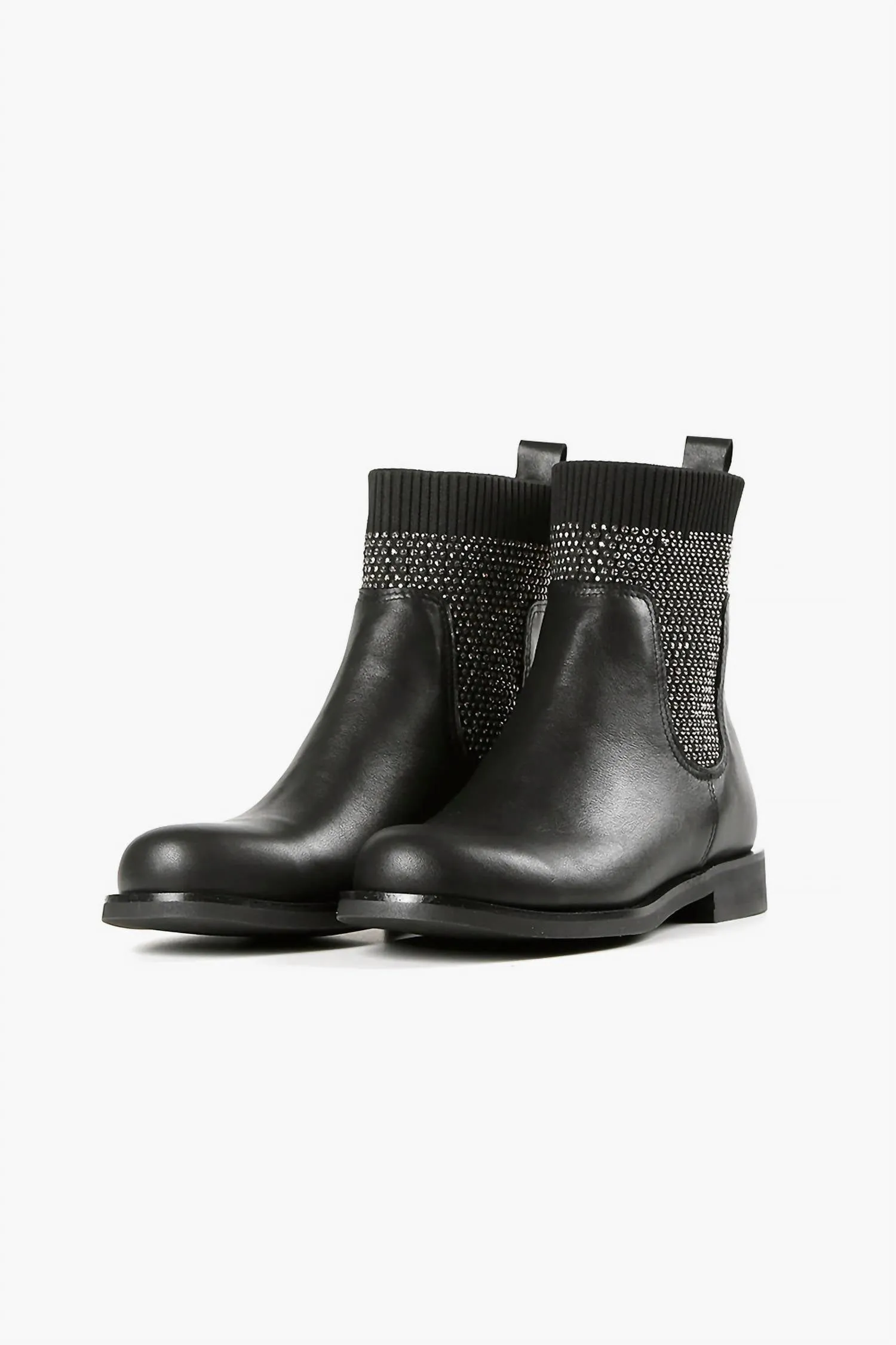 All Black - Stud Sock Chelsea Boot