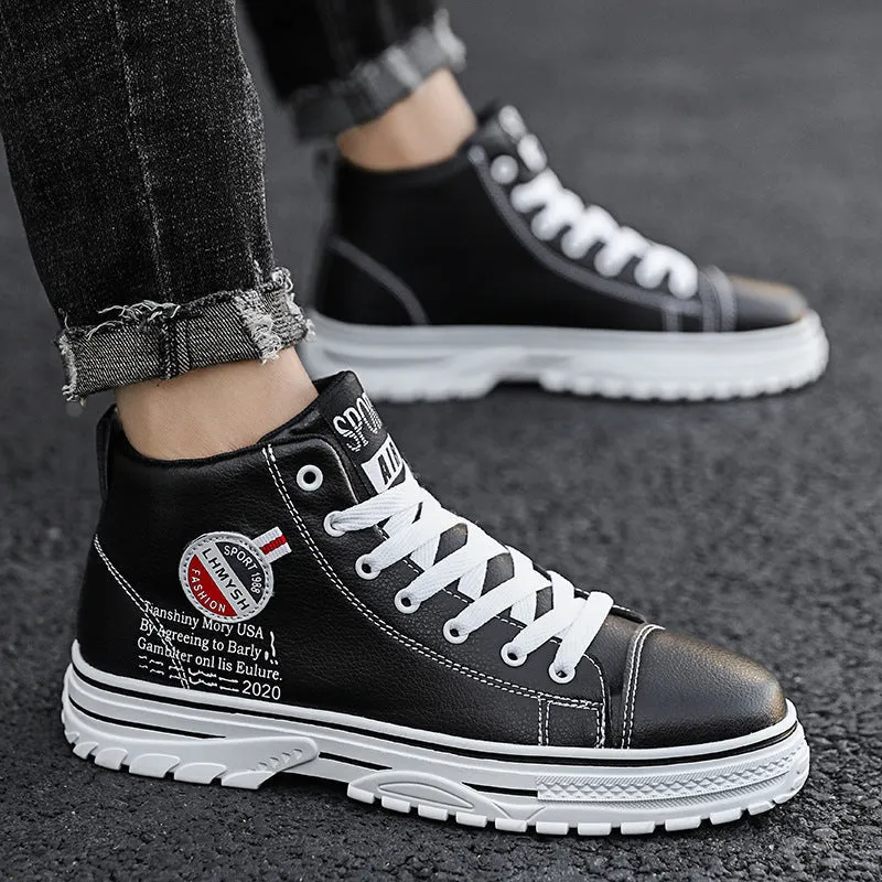 All-match British Style Sports And Leisure High-top Sneakers