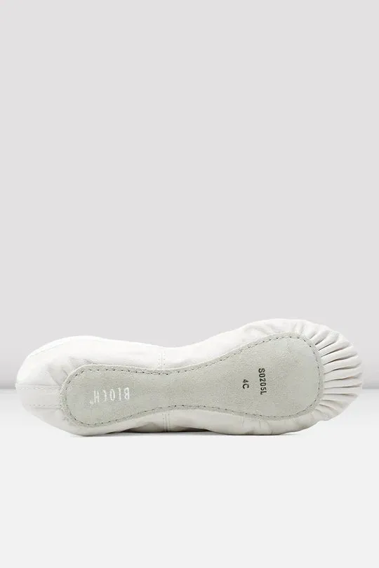 Bloch Dansoft Leather Full Sole Ballet Shoe White