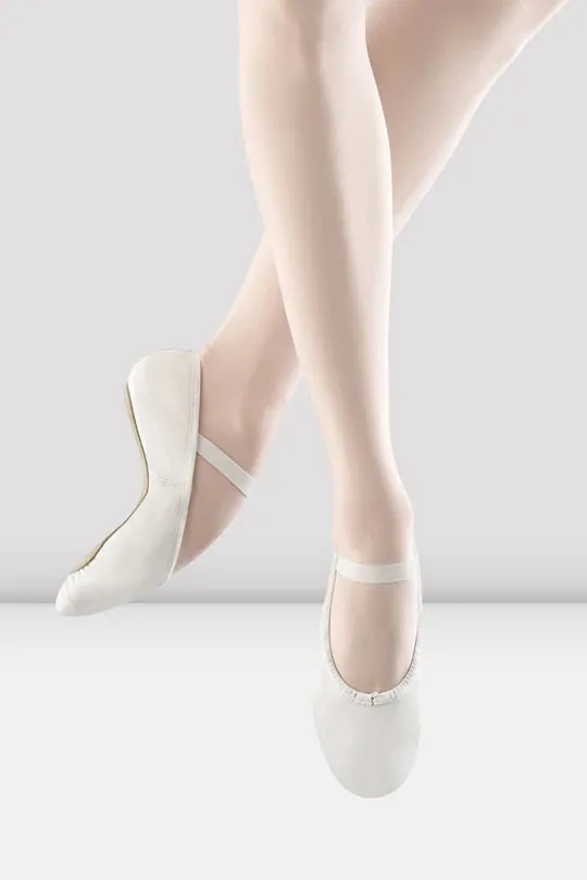 Bloch Dansoft Leather Full Sole Ballet Shoe White