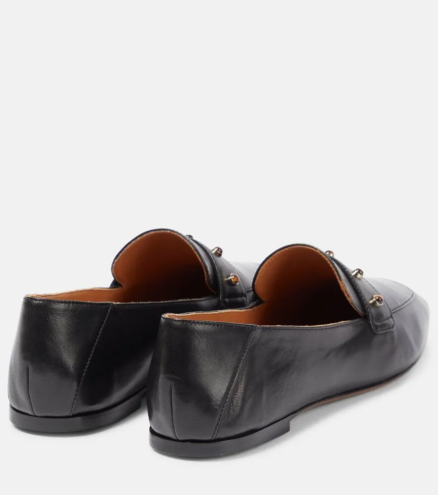 Chloe Aurna embellished leather loafers