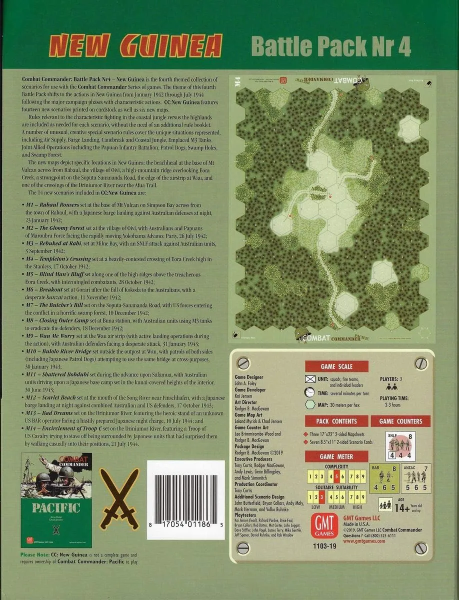 Combat Commander New Guinea Battle Pack # 4 GMT Games 1103-19