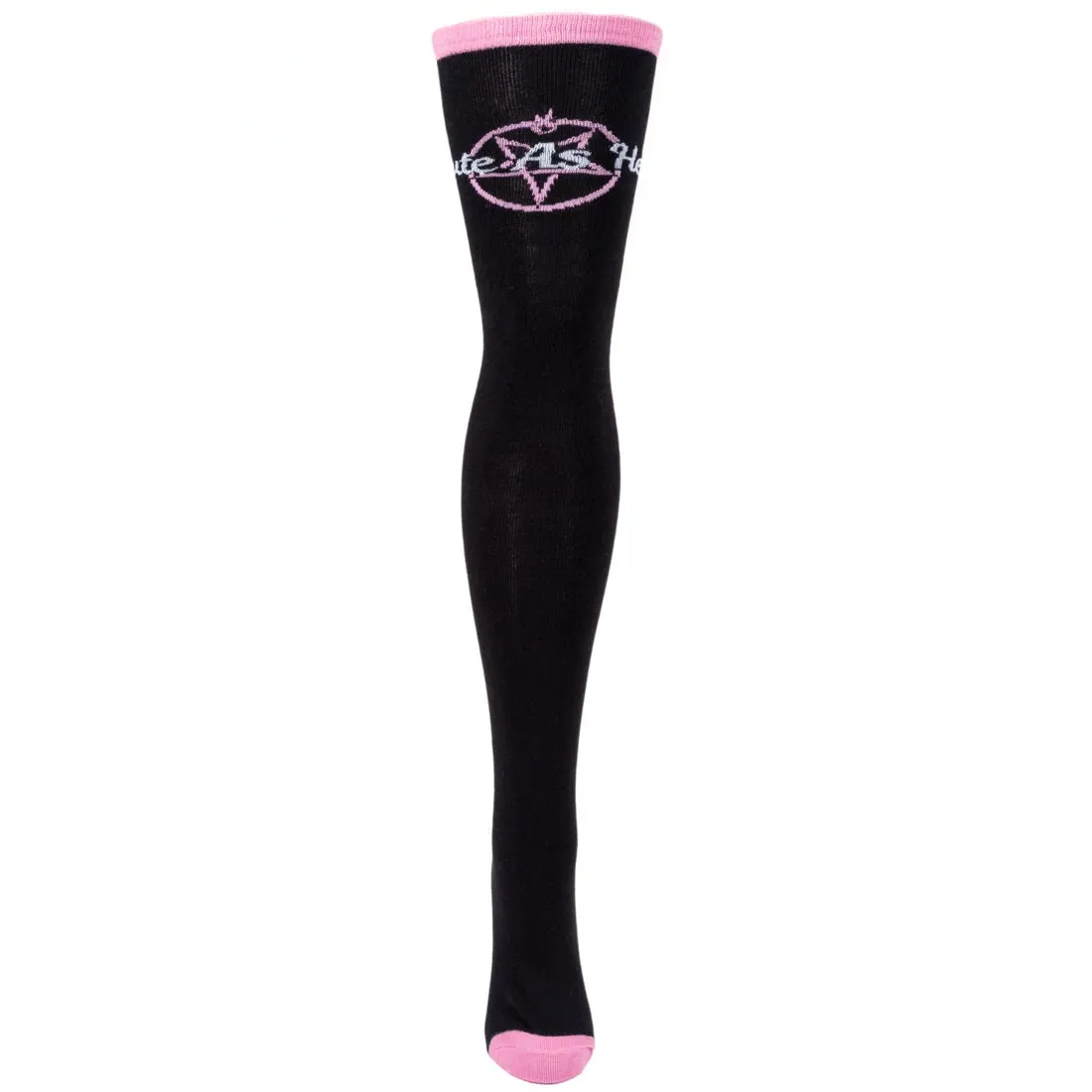 Cute As Hell Pentagrams Thigh High Socks