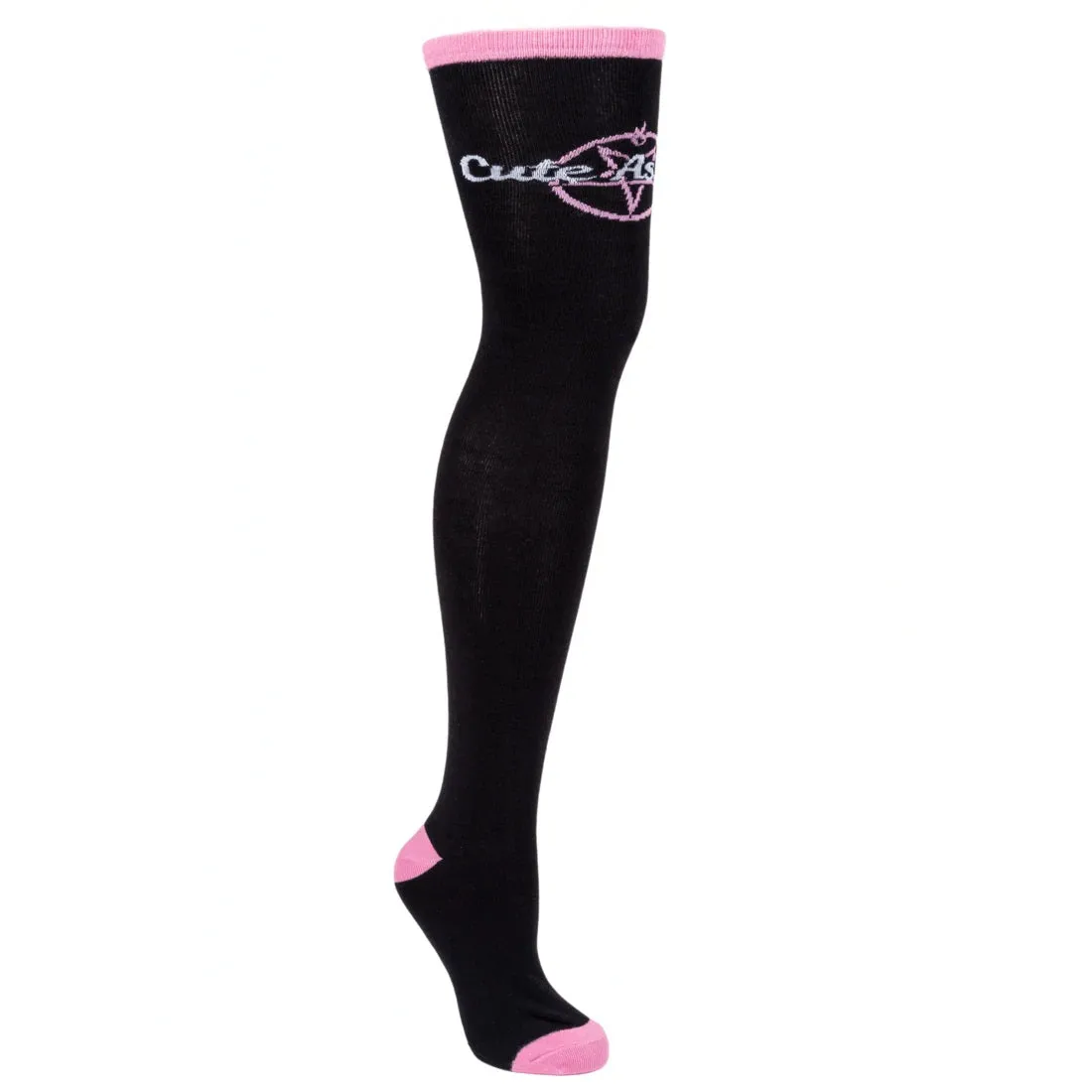 Cute As Hell Pentagrams Thigh High Socks