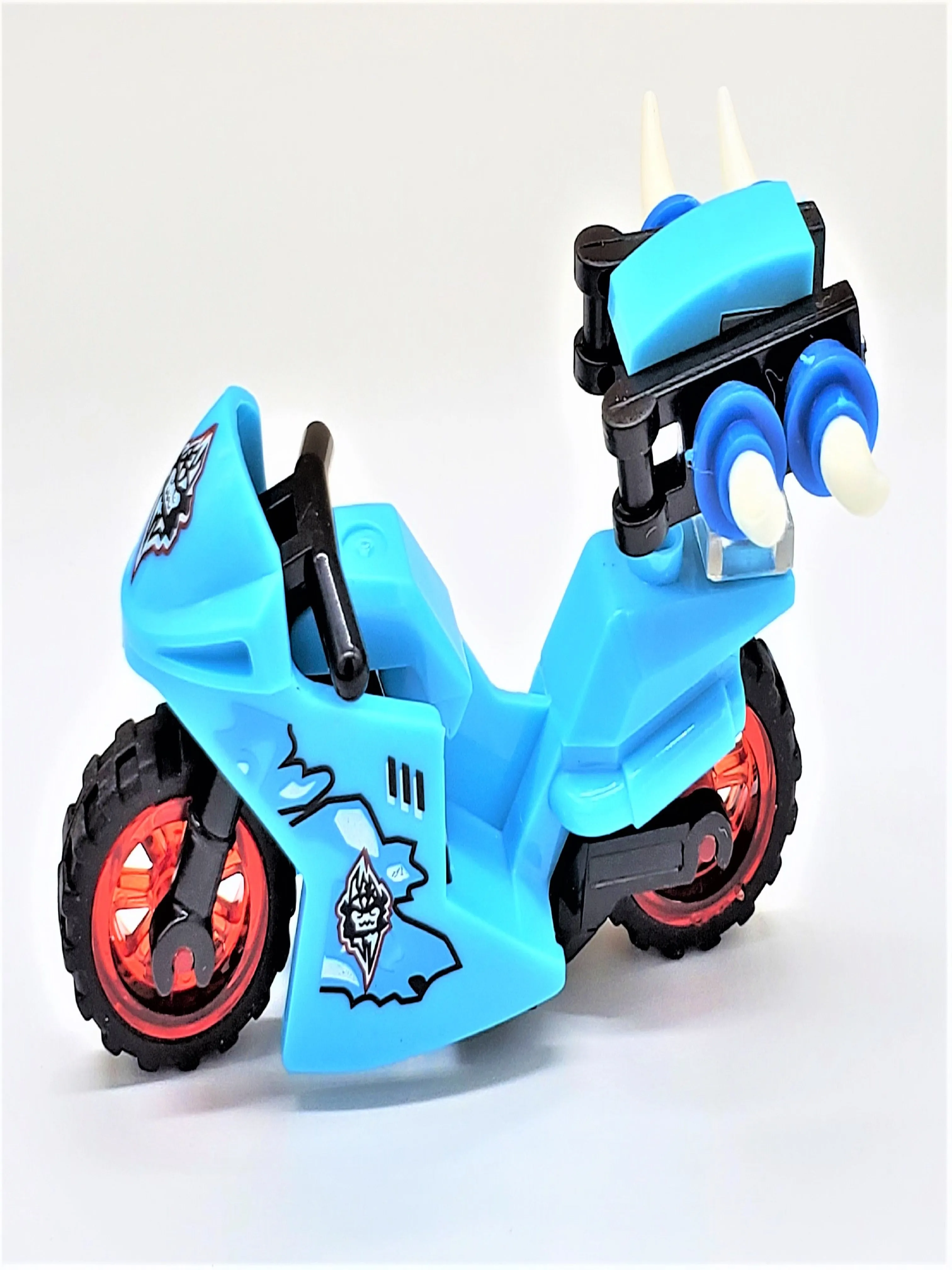 Demon Samurai Scythe Wielding Motorcycle Rider Block Figure