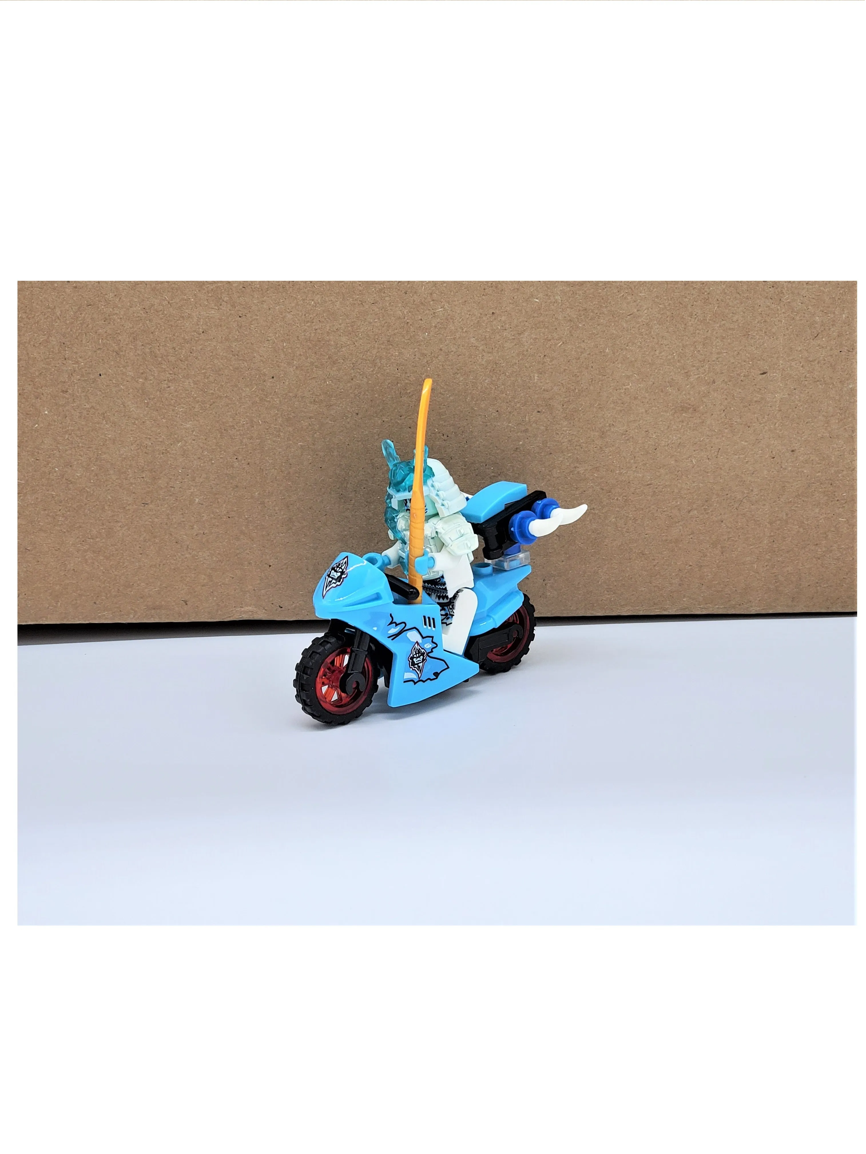 Demon Samurai Scythe Wielding Motorcycle Rider Block Figure