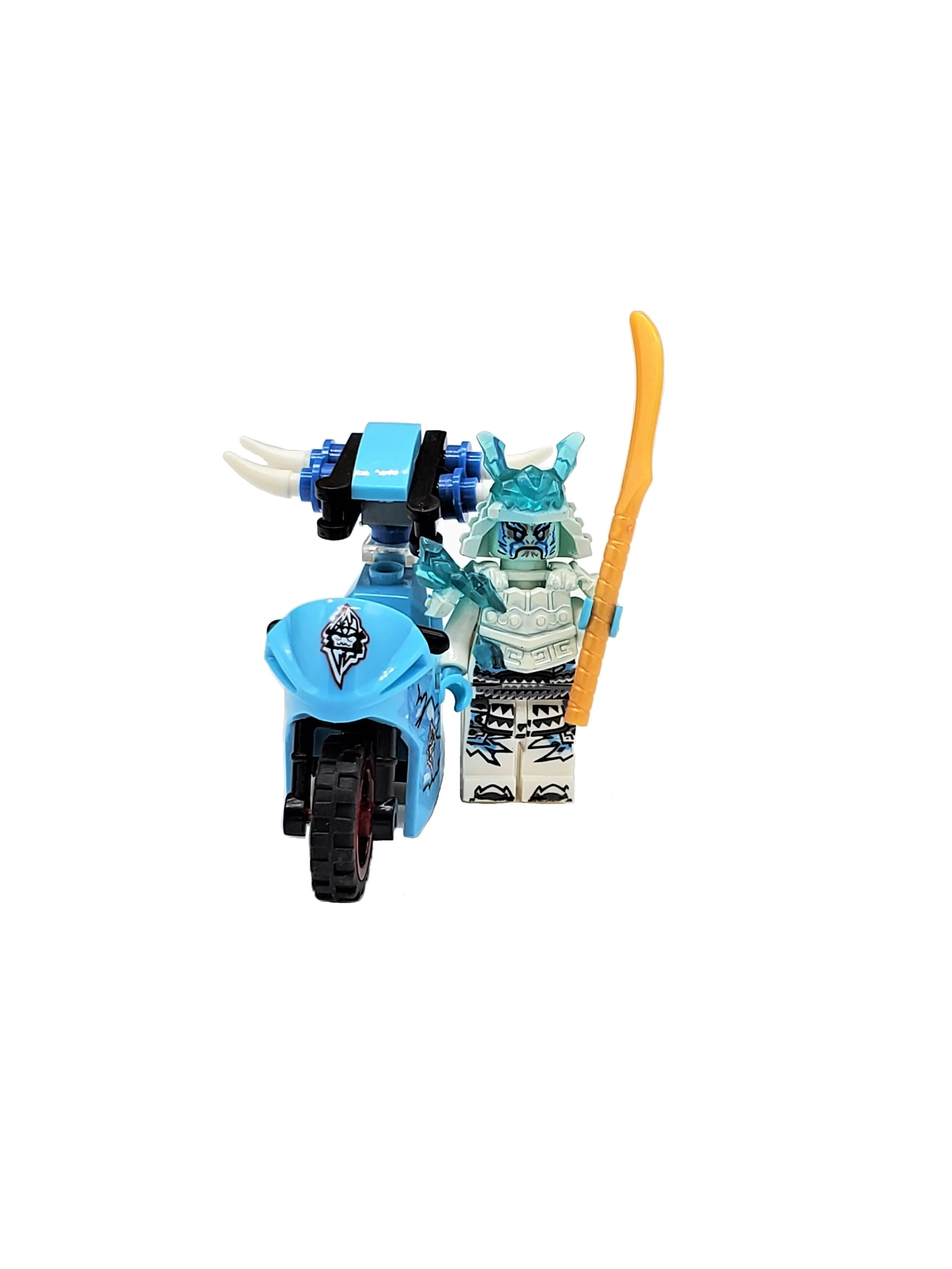 Demon Samurai Scythe Wielding Motorcycle Rider Block Figure