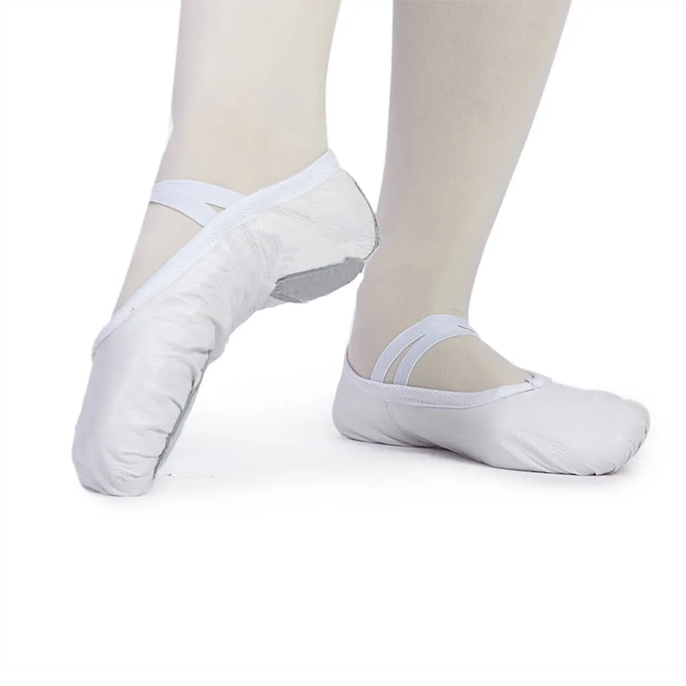 Girls Leather Ballet Slipper Performa Shoes Yoga Dance Practice Slippers