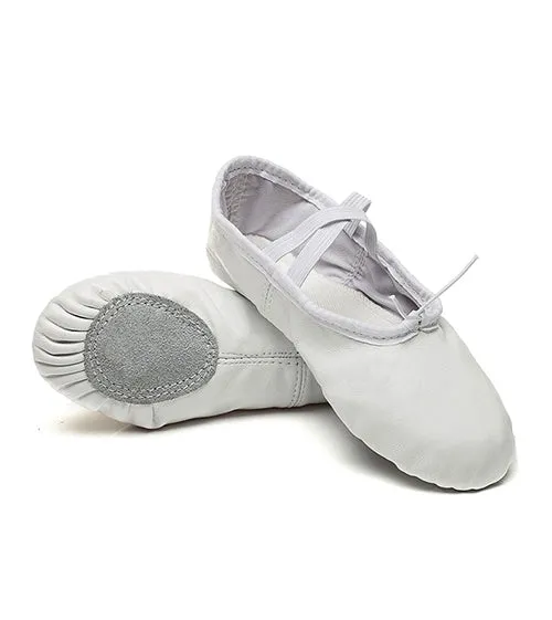 Girls Leather Ballet Slipper Performa Shoes Yoga Dance Practice Slippers