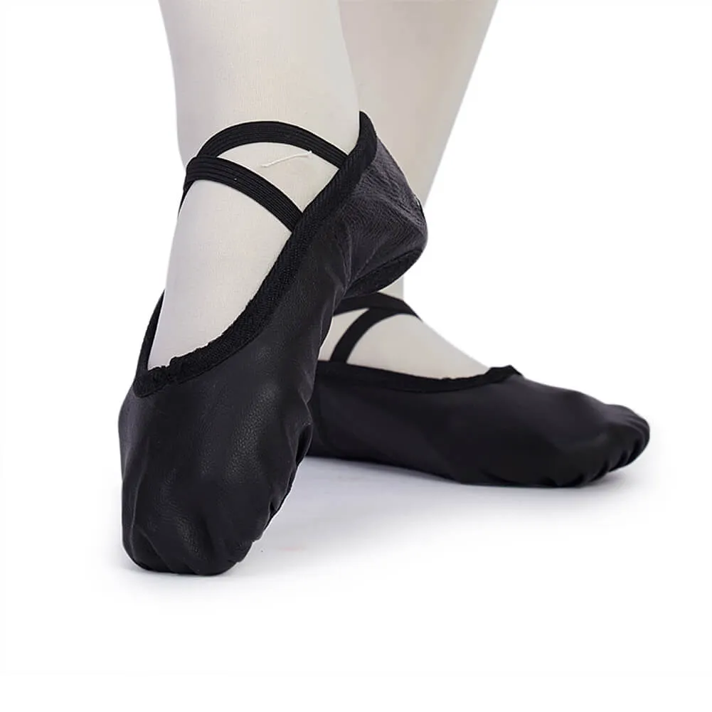 Girls Leather Ballet Slipper Performa Shoes Yoga Dance Practice Slippers