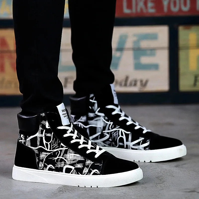 Hochwertige Emo Canvas Schuhe für Herren Atmungsaktive