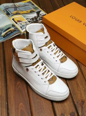 Louis Vuitton HIgh Top White Brown Sneaker