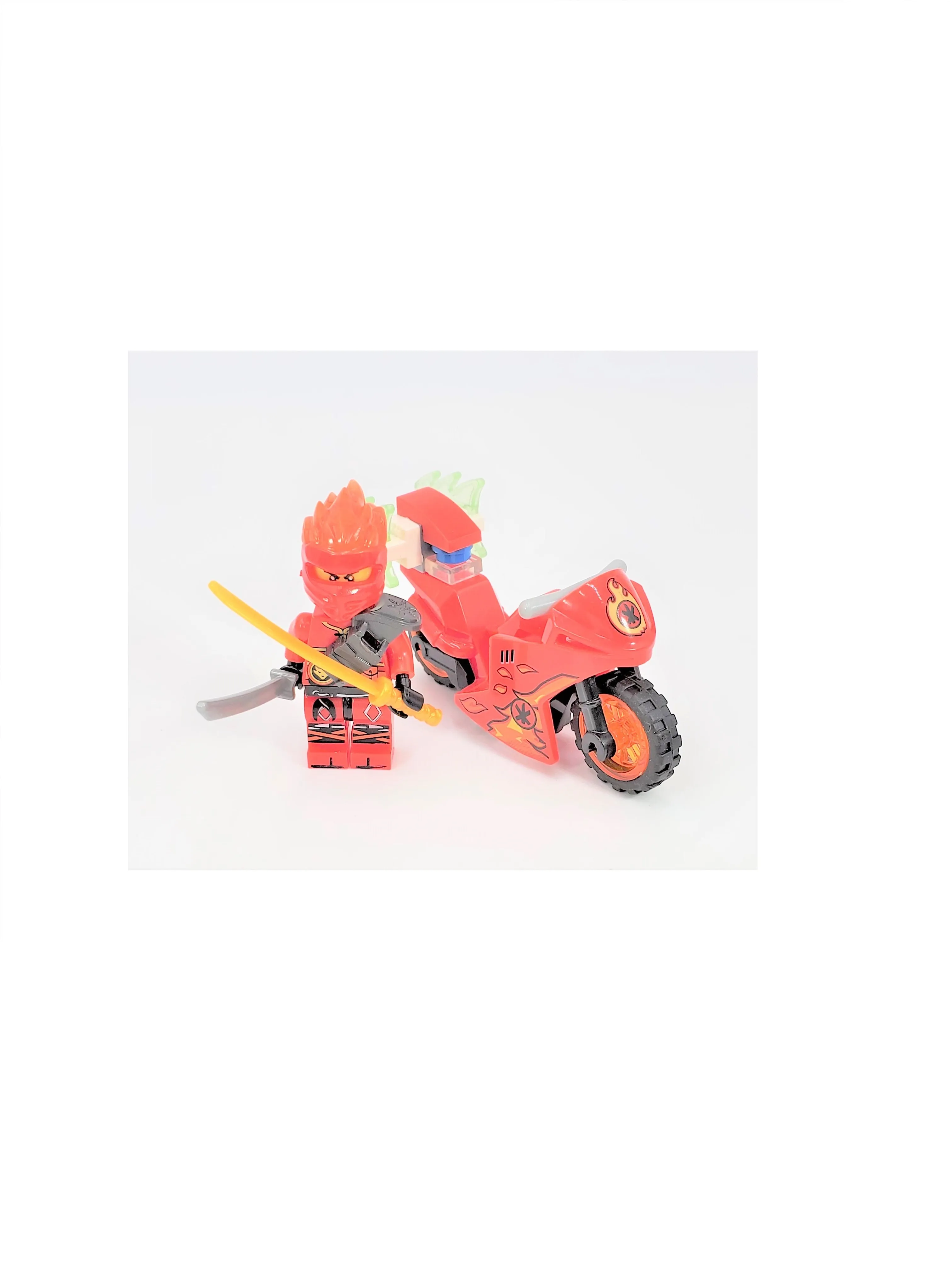 Motorcycle Riding Fire Dragon Ninja Rider Block Toy
