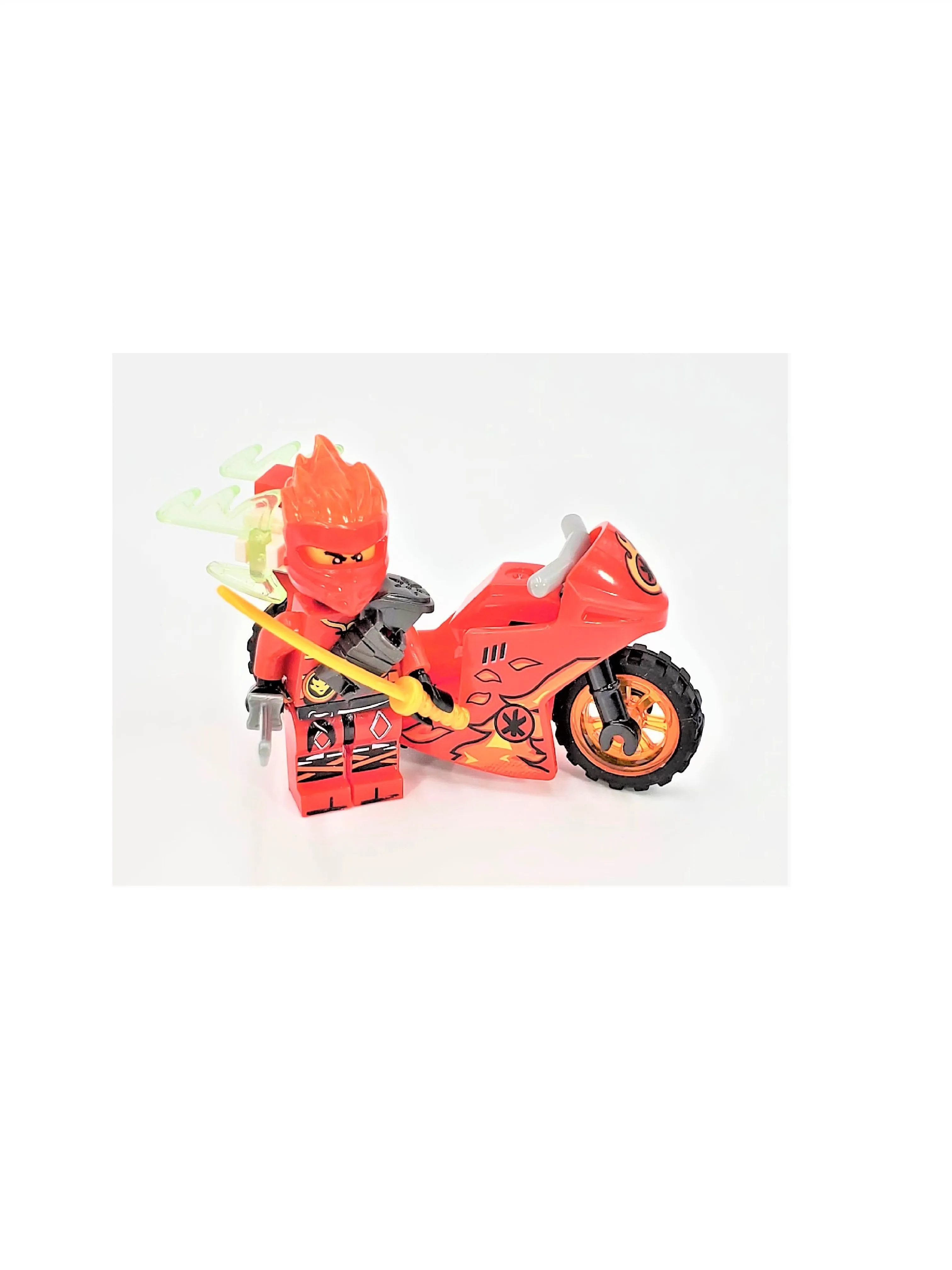 Motorcycle Riding Fire Dragon Ninja Rider Block Toy