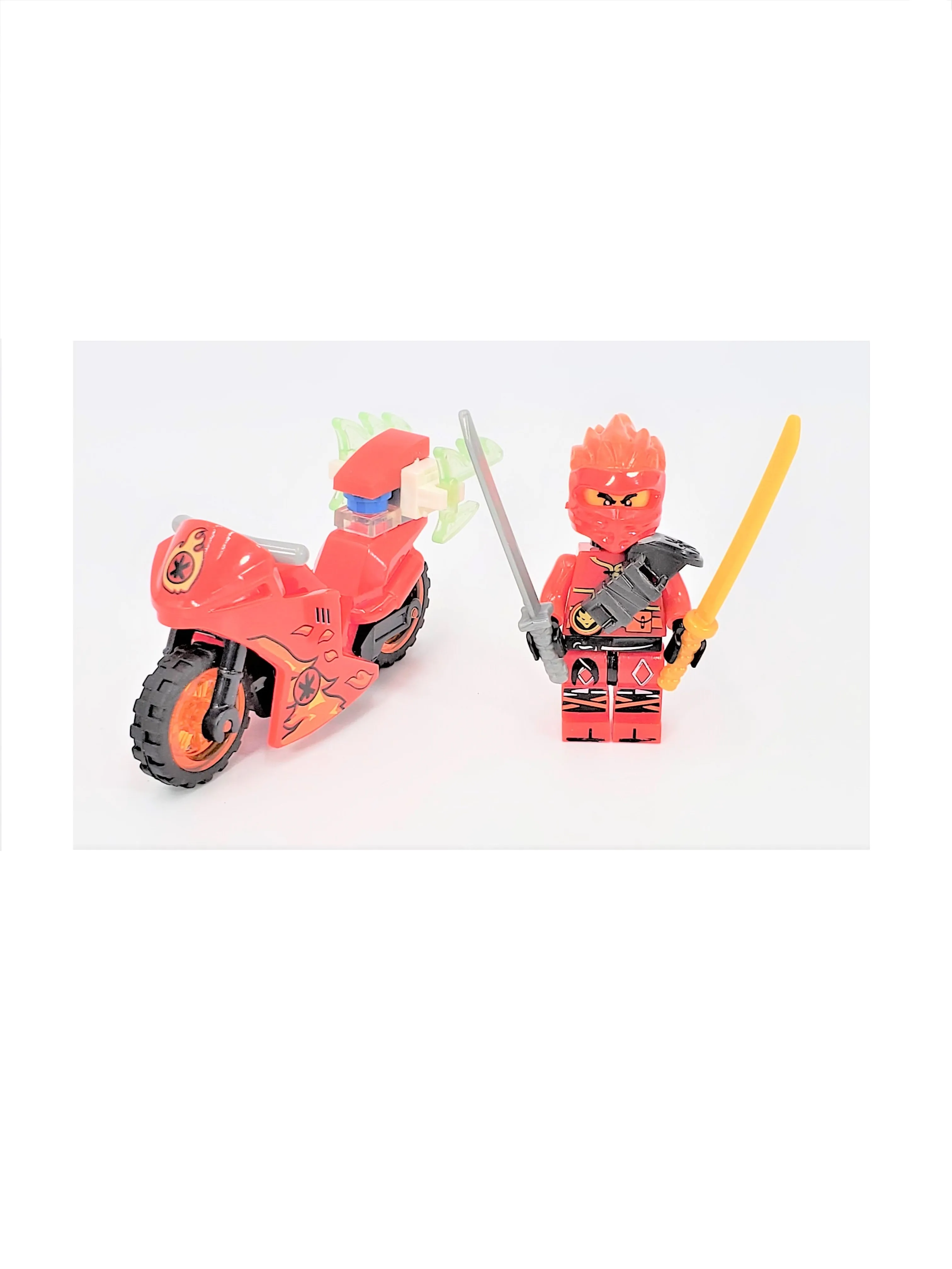 Motorcycle Riding Fire Dragon Ninja Rider Block Toy