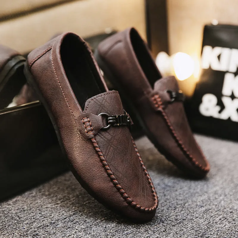 Summer Boys Black Casual Personality Loafers Male Students Kuaishou Reds Trend Shoes Social Lazy Shoes Male