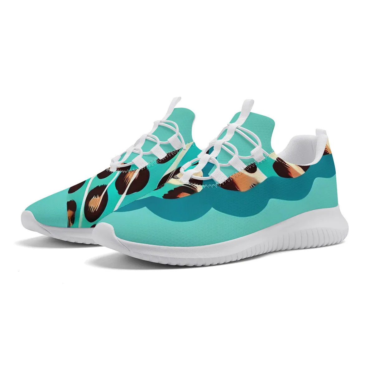 Turquoise Women's Lace Up Runing Shoes