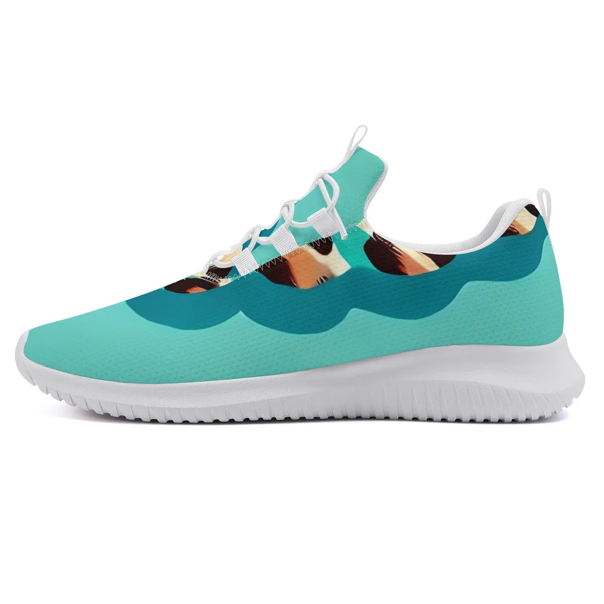 Turquoise Women's Lace Up Runing Shoes