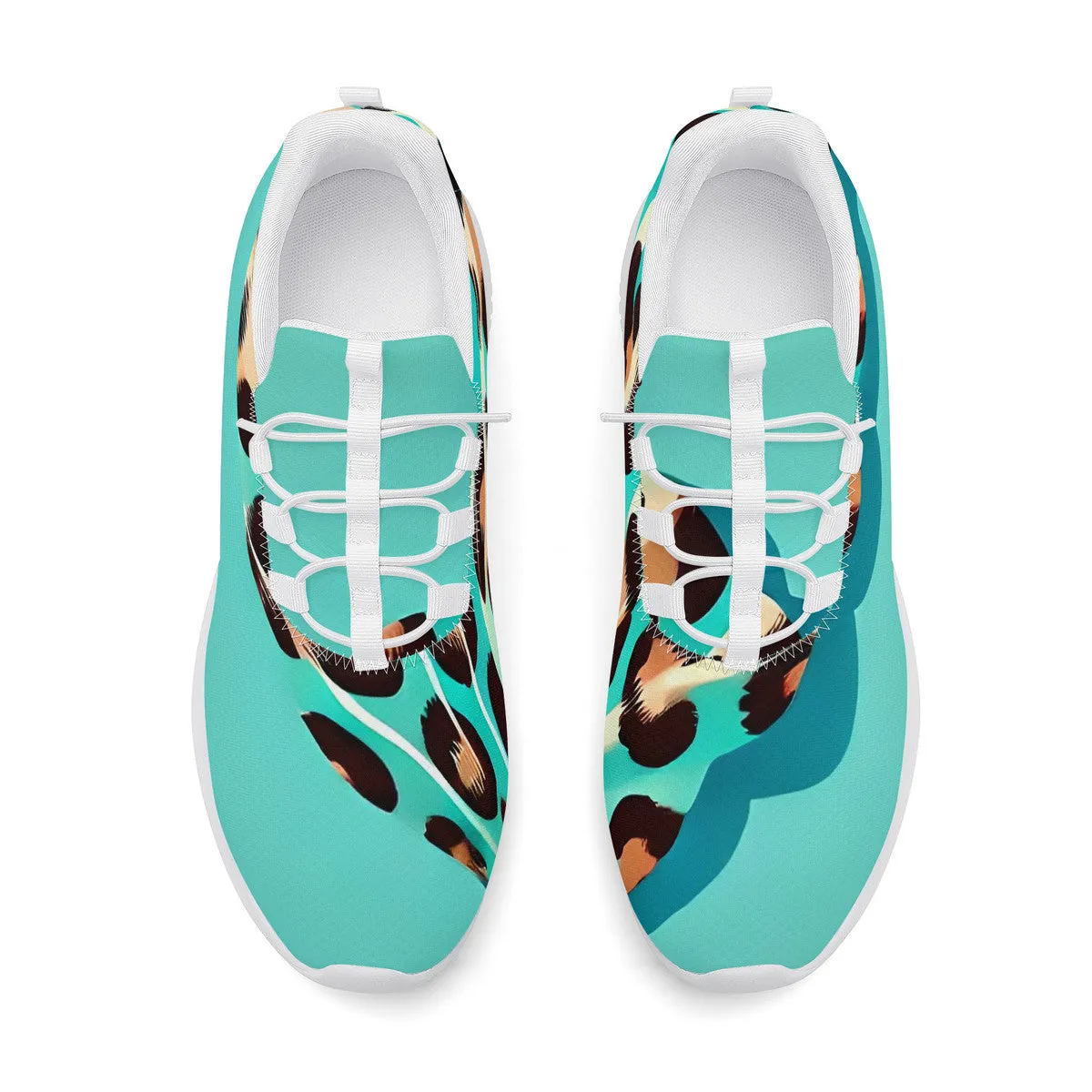 Turquoise Women's Lace Up Runing Shoes