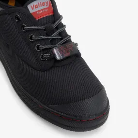 Volley Steel Cap Toe Canvas Black Rubber Sole